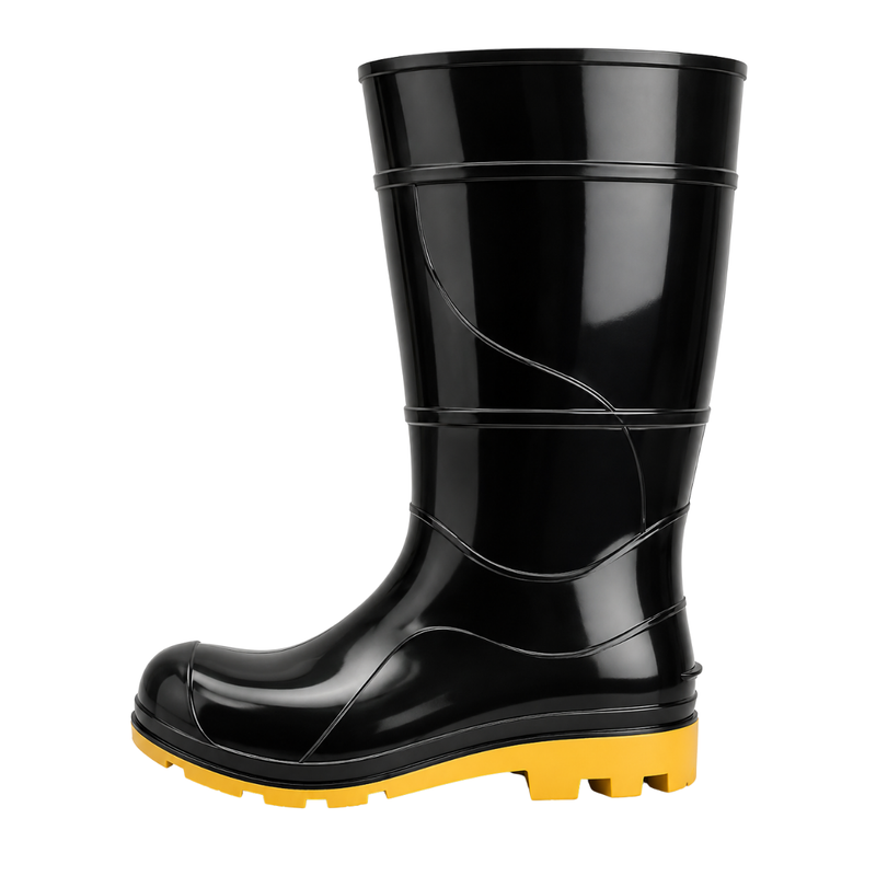Bota de Borracha. Composição: Borracha impermeável semi-flexível (PVC), sendo 100% impermeável. Cor: Preta. Tam. 36 ao 44