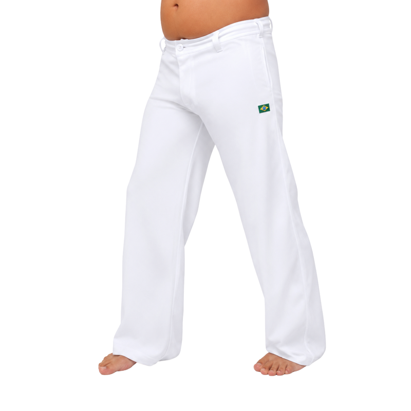 Calça de capueira tamanhos P, M, G e GG.