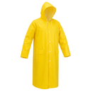 Capa de chuva, confeccionada em plastico impermeável, capuz , cor amarela